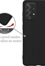 Nomfy Hoesje Geschikt voor Samsung A52s Hoesje Siliconen Cover Case - Hoes Geschikt voor Samsung Galaxy A52s 5G Hoes Back Case - Zwart