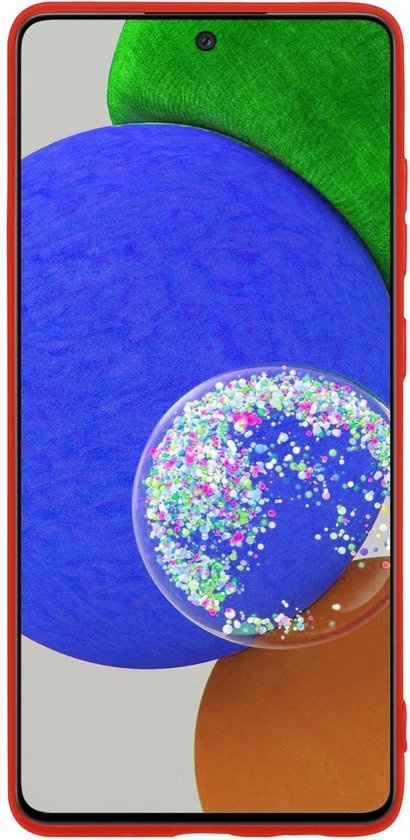 Nomfy Hoesje Geschikt voor Samsung A52s Hoesje Siliconen Cover Case - Hoes Geschikt voor Samsung Galaxy A52s 5G Hoes Back Case - Rood