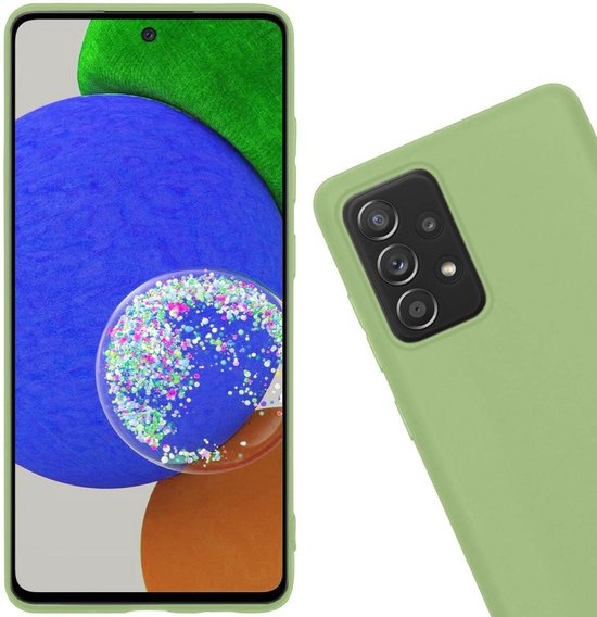 Nomfy Hoesje Geschikt voor Samsung A52s Hoesje Siliconen Cover Case - Hoes Geschikt voor Samsung Galaxy A52s 5G Hoes Back Case - Groen