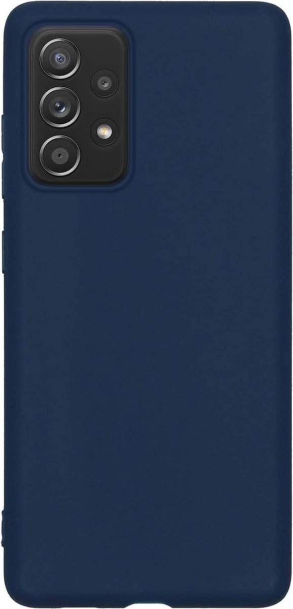 Nomfy Hoesje Geschikt voor Samsung A52s Hoesje Siliconen Cover Case - Hoes Geschikt voor Samsung Galaxy A52s 5G Hoes Back Case - Donkerblauw