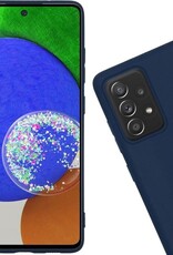Nomfy Hoesje Geschikt voor Samsung A52s Hoesje Siliconen Cover Case - Hoes Geschikt voor Samsung Galaxy A52s 5G Hoes Back Case - Donkerblauw