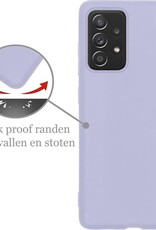 Nomfy Hoesje Geschikt voor Samsung A52s Hoesje Siliconen Cover Case - Hoes Geschikt voor Samsung Galaxy A52s 5G Hoes Back Case - Lila