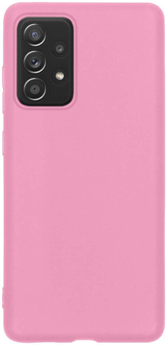 Nomfy Hoesje Geschikt voor Samsung A52s Hoesje Siliconen Cover Case - Hoes Geschikt voor Samsung Galaxy A52s 5G Hoes Back Case - Roze