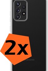 Nomfy Hoesje Geschikt voor Samsung A52s Hoesje Siliconen Cover Case - Hoes Geschikt voor Samsung Galaxy A52s 5G Hoes Back Case - 2-PACK - Transparant