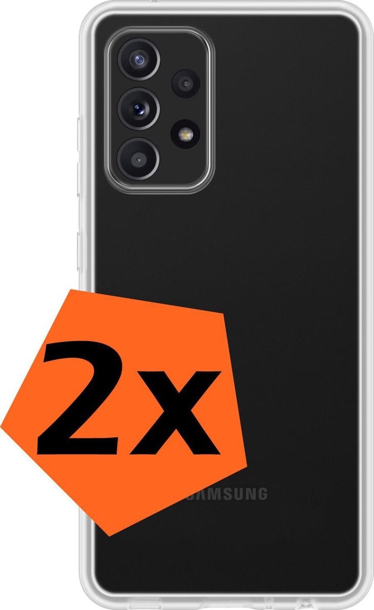 Nomfy Hoesje Geschikt voor Samsung A52s Hoesje Siliconen Cover Case - Hoes Geschikt voor Samsung Galaxy A52s 5G Hoes Back Case - 2-PACK - Transparant