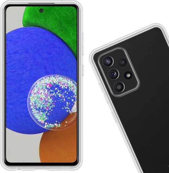 Nomfy Hoesje Geschikt voor Samsung A52s Hoesje Siliconen Cover Case - Hoes Geschikt voor Samsung Galaxy A52s 5G Hoes Back Case - 2-PACK - Transparant