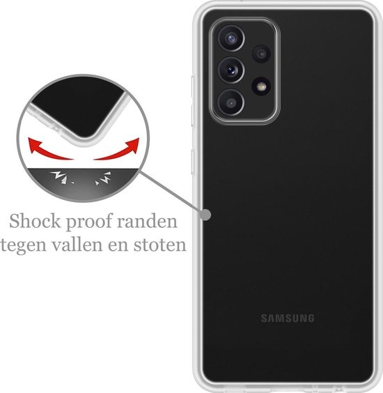 Nomfy Hoesje Geschikt voor Samsung A52s Hoesje Siliconen Cover Case - Hoes Geschikt voor Samsung Galaxy A52s 5G Hoes Back Case - 2-PACK - Transparant