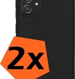 Nomfy 2 PACK - Nomfy Samsung Galaxy A52s hoesje siliconen - Zwart