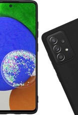 Nomfy Hoesje Geschikt voor Samsung A52s Hoesje Siliconen Cover Case - Hoes Geschikt voor Samsung Galaxy A52s 5G Hoes Back Case - 2-PACK - Zwart