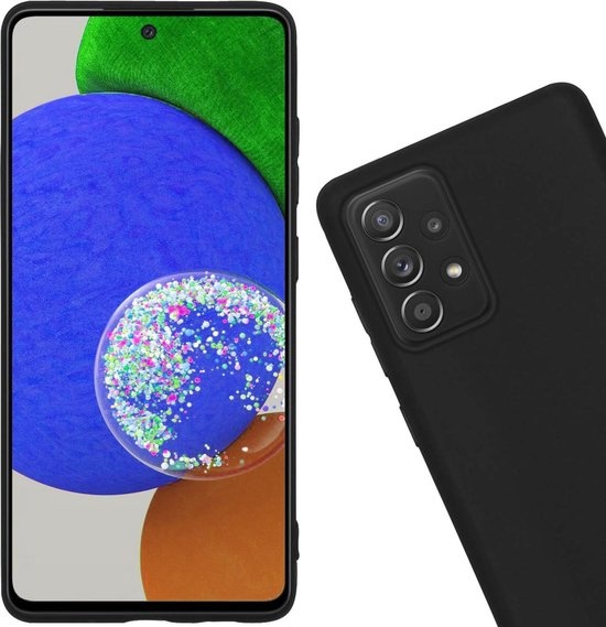 Nomfy Hoesje Geschikt voor Samsung A52s Hoesje Siliconen Cover Case - Hoes Geschikt voor Samsung Galaxy A52s 5G Hoes Back Case - 2-PACK - Zwart