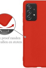 Nomfy Hoesje Geschikt voor Samsung A52s Hoesje Siliconen Cover Case - Hoes Geschikt voor Samsung Galaxy A52s 5G Hoes Back Case - 2-PACK - Rood