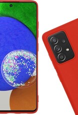 Nomfy Hoesje Geschikt voor Samsung A52s Hoesje Siliconen Cover Case - Hoes Geschikt voor Samsung Galaxy A52s 5G Hoes Back Case - 2-PACK - Rood