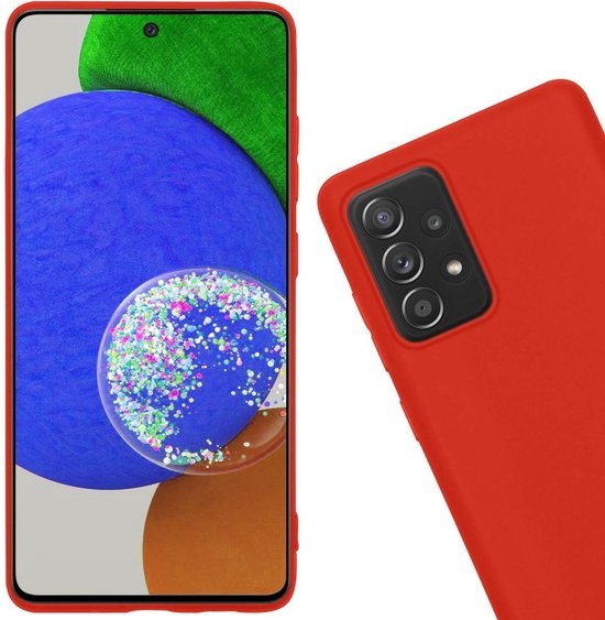 Nomfy Hoesje Geschikt voor Samsung A52s Hoesje Siliconen Cover Case - Hoes Geschikt voor Samsung Galaxy A52s 5G Hoes Back Case - 2-PACK - Rood