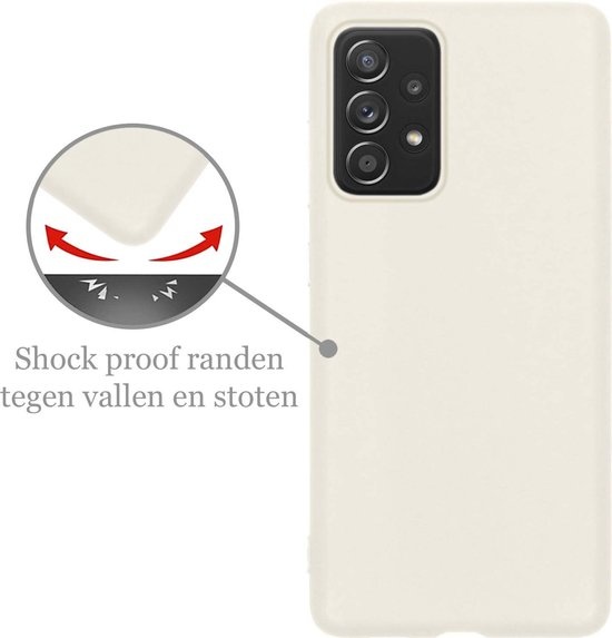 Nomfy Hoesje Geschikt voor Samsung A52s Hoesje Siliconen Cover Case - Hoes Geschikt voor Samsung Galaxy A52s 5G Hoes Back Case - 2-PACK - Wit