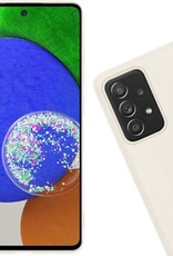 Nomfy Hoesje Geschikt voor Samsung A52s Hoesje Siliconen Cover Case - Hoes Geschikt voor Samsung Galaxy A52s 5G Hoes Back Case - 2-PACK - Wit