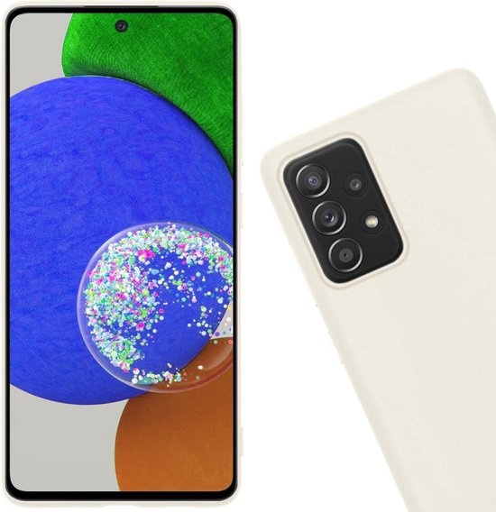 Nomfy Hoesje Geschikt voor Samsung A52s Hoesje Siliconen Cover Case - Hoes Geschikt voor Samsung Galaxy A52s 5G Hoes Back Case - 2-PACK - Wit