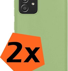 Nomfy 2 PACK - Nomfy Samsung Galaxy A52s hoesje siliconen - Groen