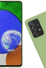 Nomfy Hoesje Geschikt voor Samsung A52s Hoesje Siliconen Cover Case - Hoes Geschikt voor Samsung Galaxy A52s 5G Hoes Back Case - 2-PACK - Groen