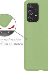Nomfy Hoesje Geschikt voor Samsung A52s Hoesje Siliconen Cover Case - Hoes Geschikt voor Samsung Galaxy A52s 5G Hoes Back Case - 2-PACK - Groen