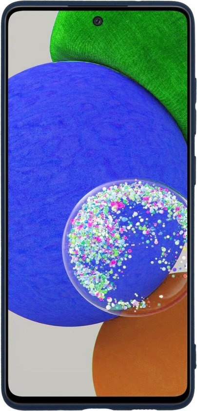 Nomfy Hoesje Geschikt voor Samsung A52s Hoesje Siliconen Cover Case - Hoes Geschikt voor Samsung Galaxy A52s 5G Hoes Back Case - 2-PACK - Donkerblauw