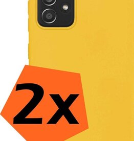 Nomfy 2 PACK - Nomfy Samsung Galaxy A52s hoesje siliconen - Geel