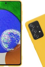 Nomfy Hoesje Geschikt voor Samsung A52s Hoesje Siliconen Cover Case - Hoes Geschikt voor Samsung Galaxy A52s 5G Hoes Back Case - 2-PACK - Geel