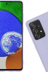 Nomfy Hoesje Geschikt voor Samsung A52s Hoesje Siliconen Cover Case - Hoes Geschikt voor Samsung Galaxy A52s 5G Hoes Back Case - 2-PACK - Lila