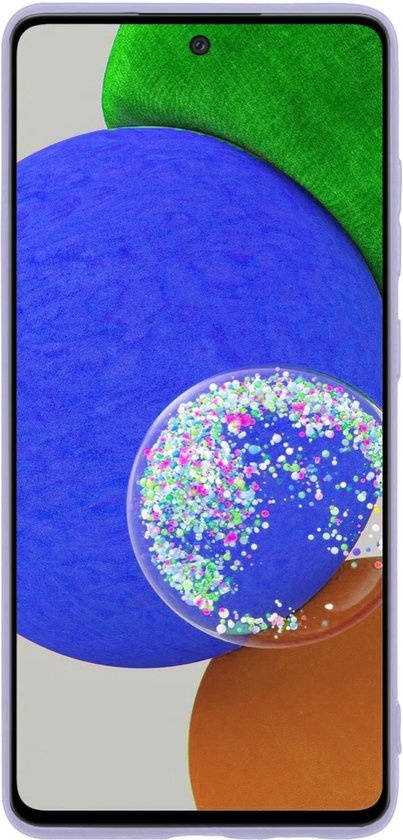 Nomfy Hoesje Geschikt voor Samsung A52s Hoesje Siliconen Cover Case - Hoes Geschikt voor Samsung Galaxy A52s 5G Hoes Back Case - 2-PACK - Lila