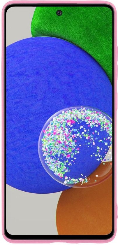 Nomfy Hoesje Geschikt voor Samsung A52s Hoesje Siliconen Cover Case - Hoes Geschikt voor Samsung Galaxy A52s 5G Hoes Back Case - 2-PACK - Roze