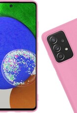 Nomfy Hoesje Geschikt voor Samsung A52s Hoesje Siliconen Cover Case - Hoes Geschikt voor Samsung Galaxy A52s 5G Hoes Back Case - 2-PACK - Roze