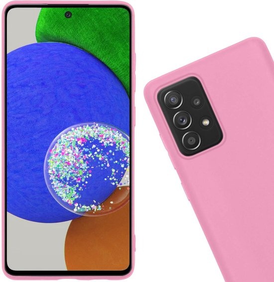Nomfy Hoesje Geschikt voor Samsung A52s Hoesje Siliconen Cover Case - Hoes Geschikt voor Samsung Galaxy A52s 5G Hoes Back Case - 2-PACK - Roze