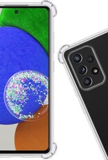 Nomfy Hoesje Geschikt voor Samsung A52s Hoesje Shock Proof Cover Case Shockproof - Hoes Geschikt voor Samsung Galaxy A52s 5G Hoes Siliconen Back Case - Transparant - 2 PACK