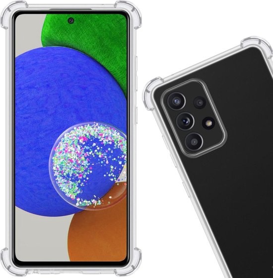 Nomfy Hoesje Geschikt voor Samsung A52s Hoesje Shock Proof Cover Case Shockproof - Hoes Geschikt voor Samsung Galaxy A52s 5G Hoes Siliconen Back Case - Transparant - 2 PACK