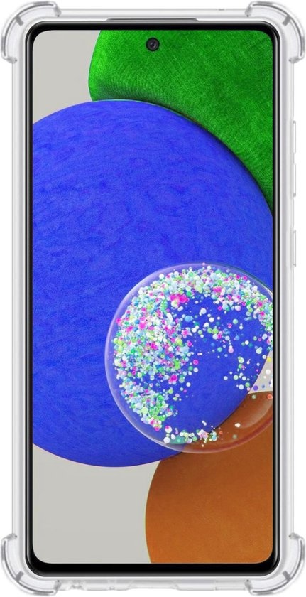 Nomfy Hoesje Geschikt voor Samsung A52s Hoesje Shock Proof Cover Case Shockproof - Hoes Geschikt voor Samsung Galaxy A52s 5G Hoes Siliconen Back Case - Transparant - 2 PACK