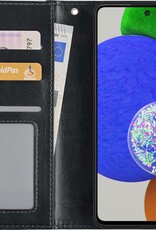 Nomfy Hoesje Geschikt voor Samsung A52s Hoes Bookcase Flipcase Book Cover - Hoes Geschikt voor Samsung Galaxy A52s 5G Hoesje Book Case - Zwart