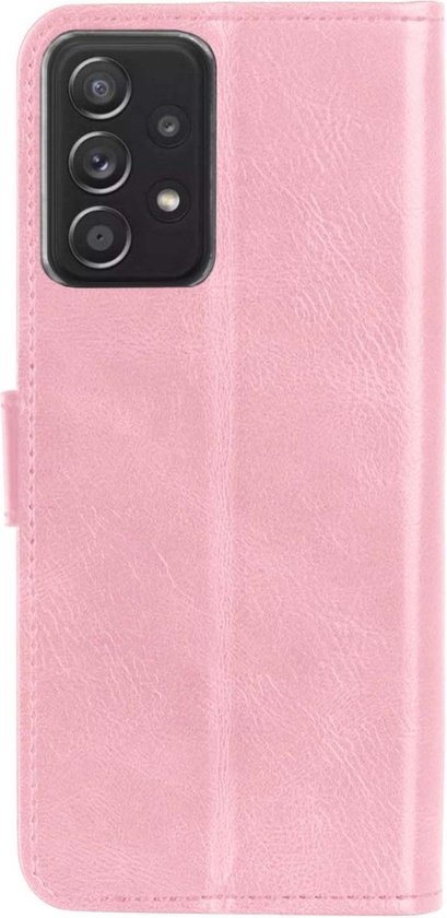 Nomfy Hoesje Geschikt voor Samsung A52s Hoes Bookcase Flipcase Book Cover - Hoes Geschikt voor Samsung Galaxy A52s 5G Hoesje Book Case - Lichtroze