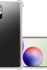 NoXx Hoes Geschikt voor Redmi Note 10 5G Hoesje Siliconen Cover Shock Proof Back Case Shockproof Hoes - Transparant