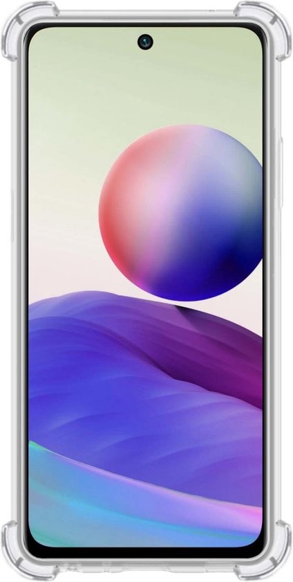 NoXx Hoes Geschikt voor Redmi Note 10 5G Hoesje Siliconen Cover Shock Proof Back Case Shockproof Hoes - Transparant