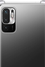 NoXx Hoes Geschikt voor Redmi Note 10 5G Hoesje Siliconen Cover Shock Proof Back Case Shockproof Hoes - Transparant - 2x