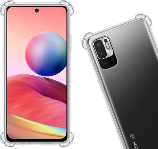 Nomfy Hoesje Geschikt voor Redmi Note 10 5G Hoesje Shock Proof Cover Case Shockproof - Hoes Geschikt voor Redmi Note 10 5G Hoes Siliconen Back Case - Transparant