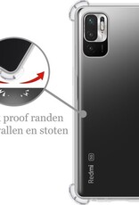 Nomfy Hoesje Geschikt voor Redmi Note 10 5G Hoesje Shock Proof Cover Case Shockproof - Hoes Geschikt voor Redmi Note 10 5G Hoes Siliconen Back Case - Transparant
