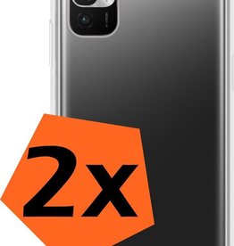 Nomfy 2 PACK - Nomfy Xiaomi Redmi Note 10 hoesje siliconen - Transparant