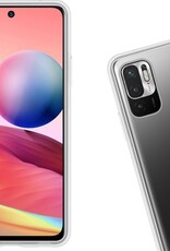 Nomfy Hoesje Geschikt voor Redmi Note 10 5G Hoesje Siliconen Cover Case - Hoes Geschikt voor Redmi Note 10 5G Hoes Back Case - 2-PACK - Transparant