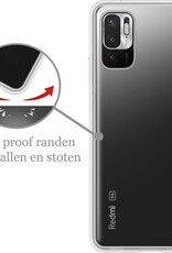 Nomfy Hoesje Geschikt voor Redmi Note 10 5G Hoesje Siliconen Cover Case - Hoes Geschikt voor Redmi Note 10 5G Hoes Back Case - 2-PACK - Transparant