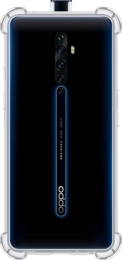 NoXx Hoes Geschikt voor OPPO Reno 2 Hoesje Siliconen Cover Shock Proof Back Case Shockproof Hoes - Transparant - 2x