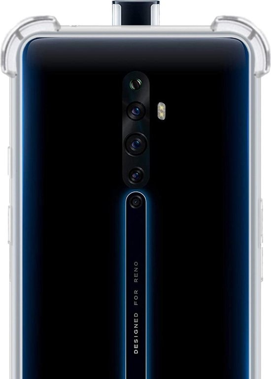 NoXx Hoes Geschikt voor OPPO Reno 2 Hoesje Siliconen Cover Shock Proof Back Case Shockproof Hoes - Transparant - 2x