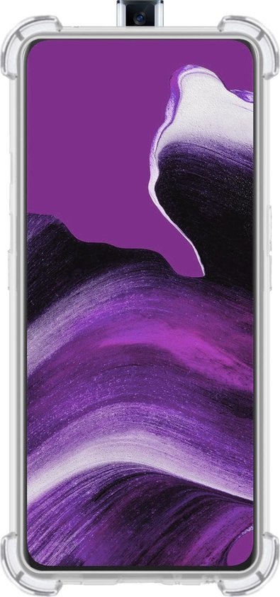 NoXx Hoes Geschikt voor OPPO Reno 2 Hoesje Siliconen Cover Shock Proof Back Case Shockproof Hoes - Transparant - 2x