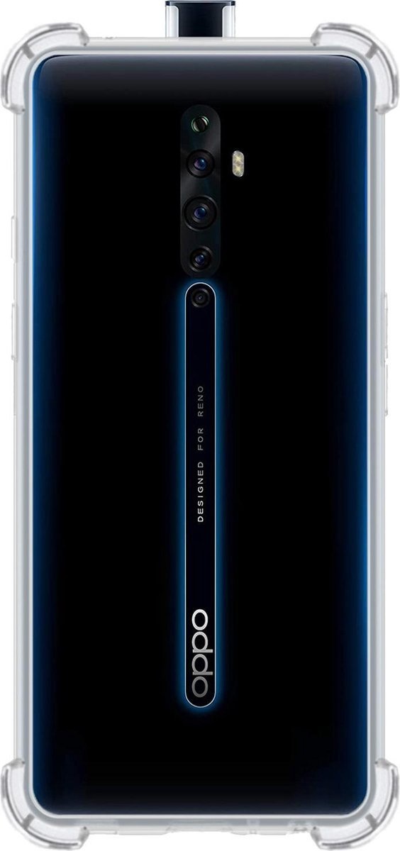 Nomfy Hoesje Geschikt voor OPPO Reno 2 Hoesje Shock Proof Cover Case Shockproof - Hoes Geschikt voor OPPO Reno 2 Hoes Siliconen Back Case - Transparant