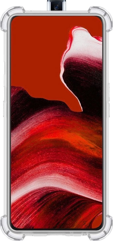 Nomfy Hoesje Geschikt voor OPPO Reno 2 Hoesje Shock Proof Cover Case Shockproof - Hoes Geschikt voor OPPO Reno 2 Hoes Siliconen Back Case - Transparant - 2 PACK