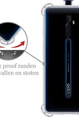 Nomfy Hoesje Geschikt voor OPPO Reno 2 Hoesje Shock Proof Cover Case Shockproof - Hoes Geschikt voor OPPO Reno 2 Hoes Siliconen Back Case - Transparant - 2 PACK